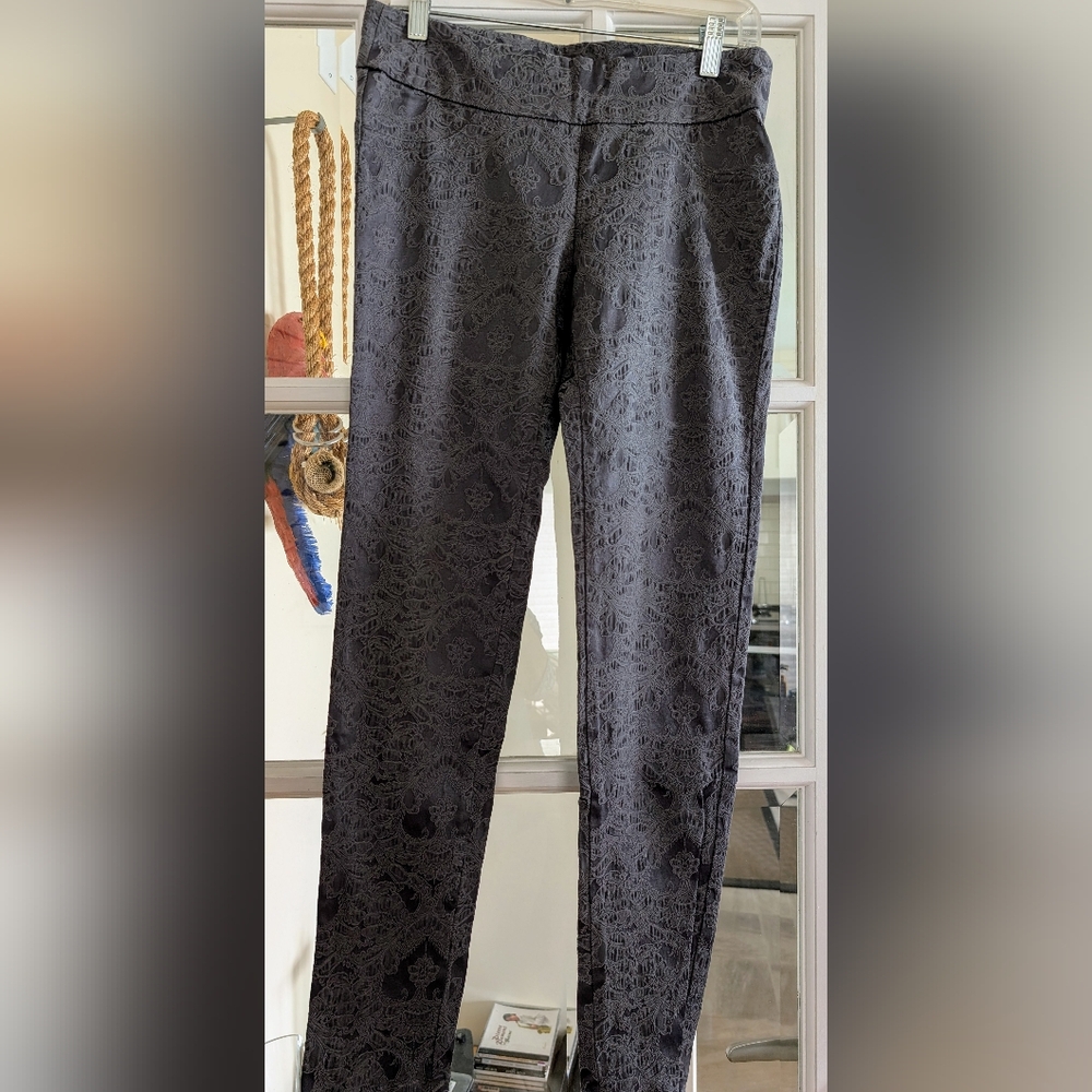 Guess Women's Charcoal Patterned Dress Pants